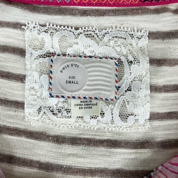 Anthro Postmark Striped Peplum Top - Picture 6 of 8